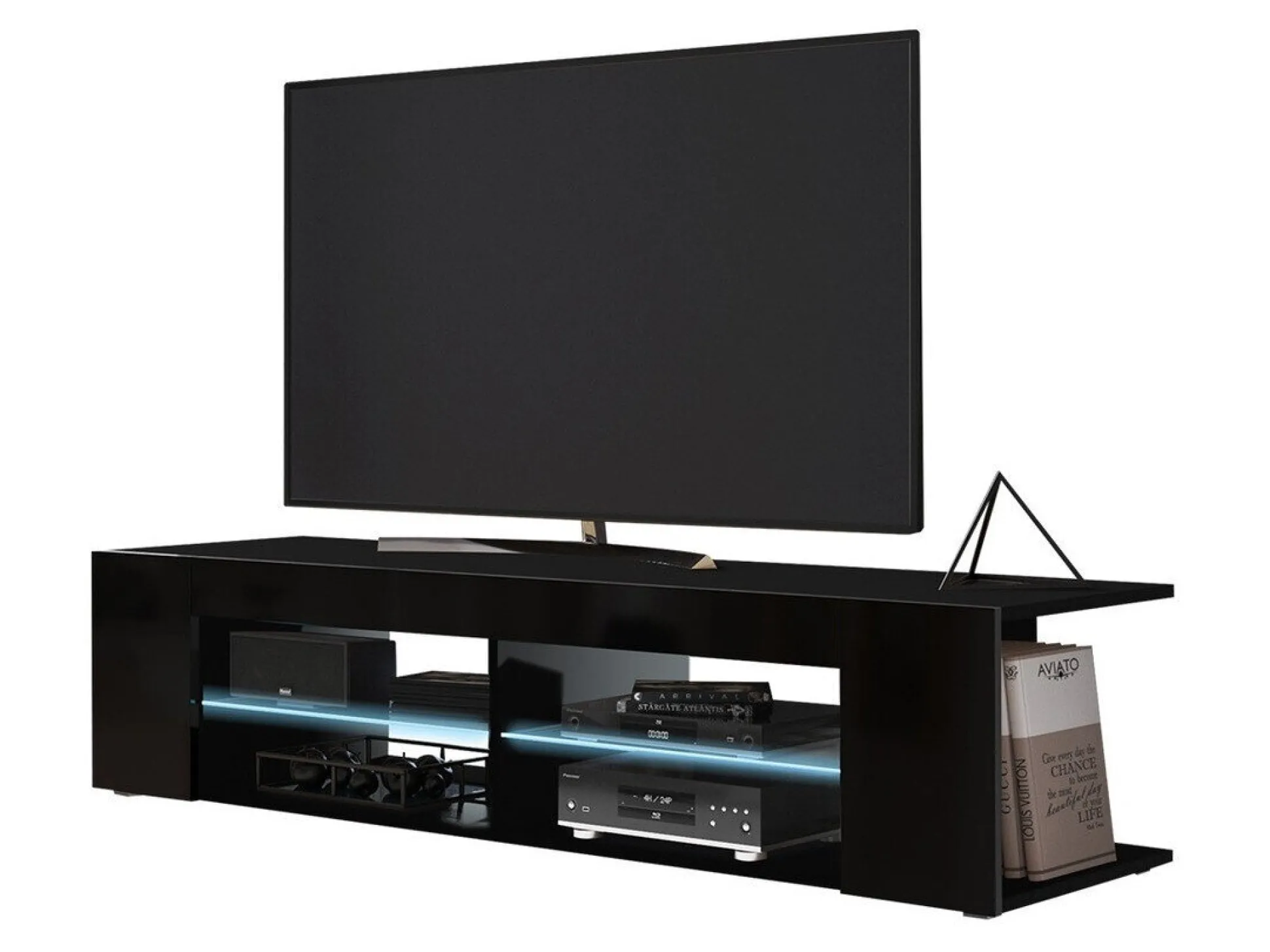 TV-bord Ver (Sort + Blank sort)