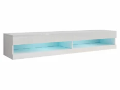 TV-bord Vilrin (Hvid + Glansfuld hvid)