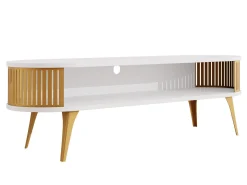 TV-bord Vitum I (Gylden + Hvid)