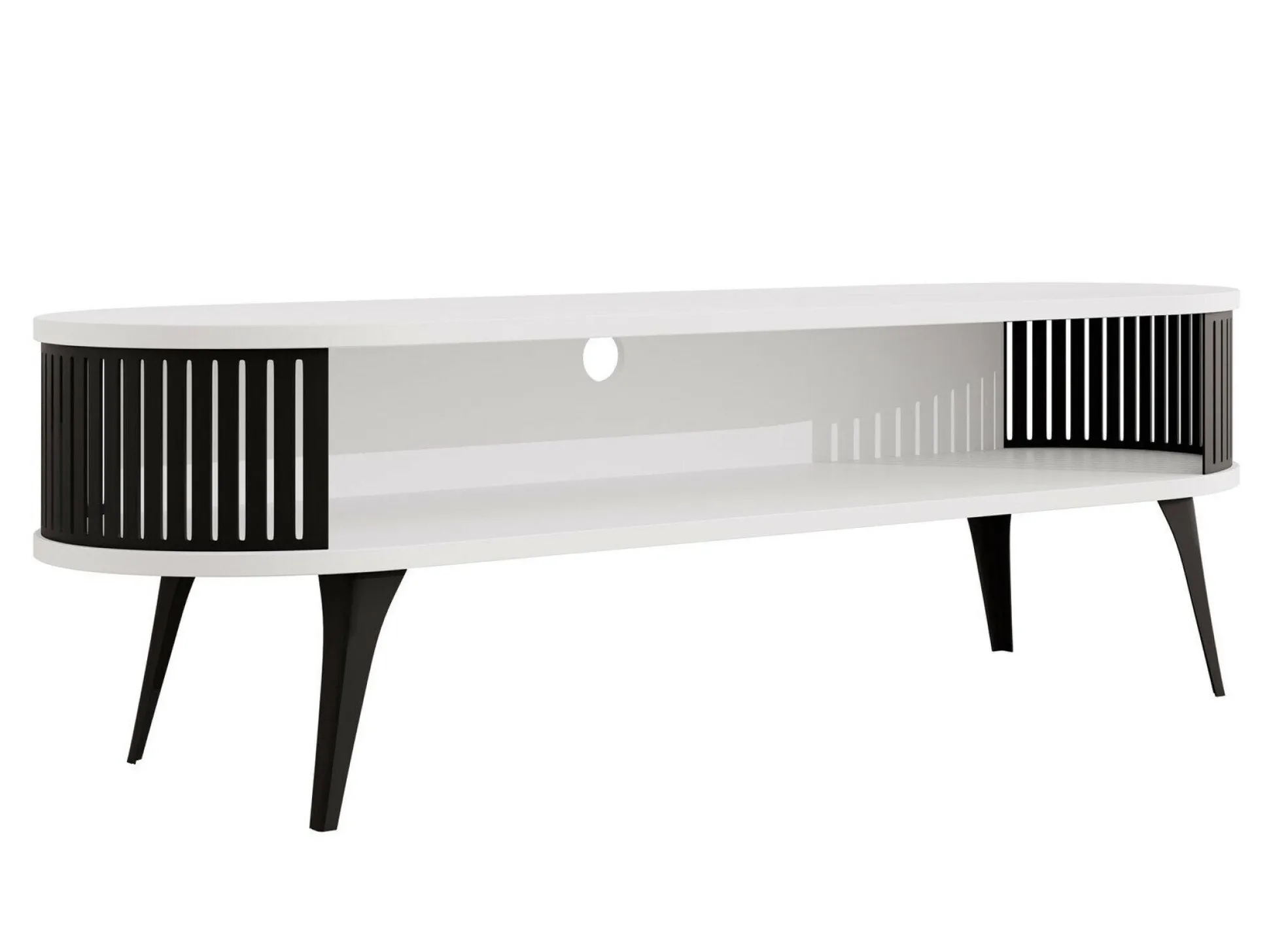 TV-bord Vitum (Sort + Hvid)