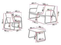 Udendørs møbelsæt Epulitas (Antracit)