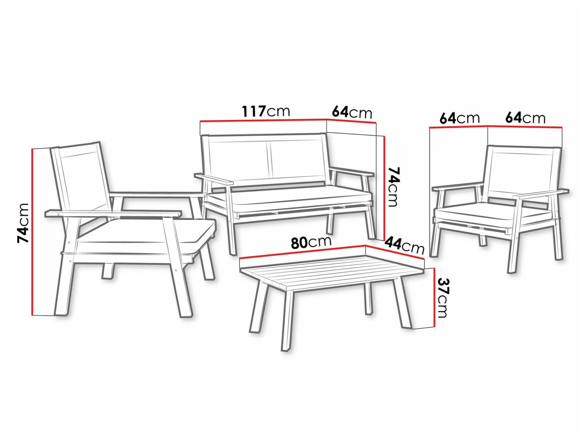 Udendørs møbelsæt Lecter