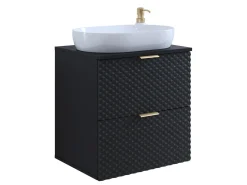 Vægbadeværelsesskab til håndvask Liretu 106 (Sort)