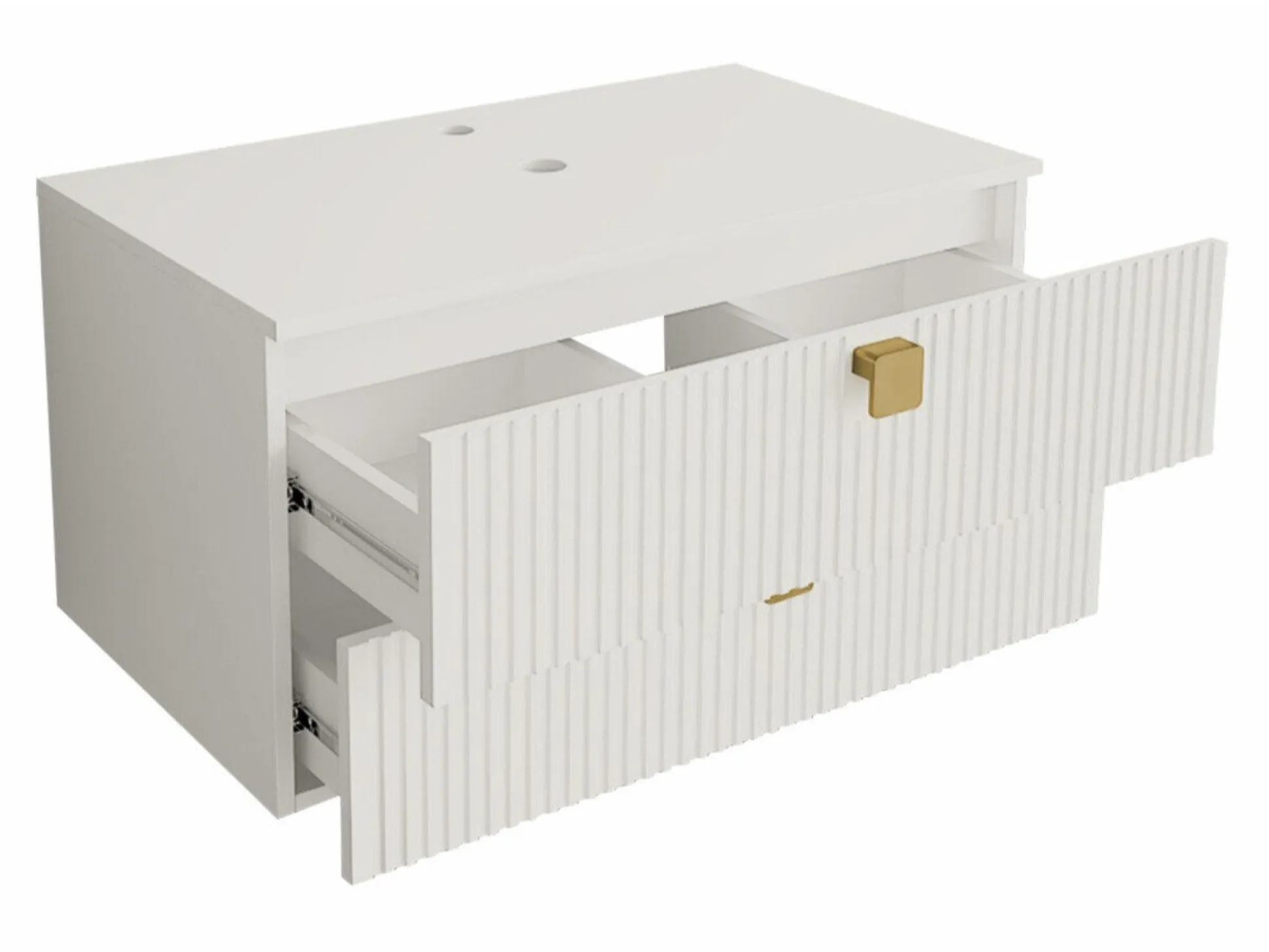 Vægbadeværelsesskab til håndvask Panium (Hvid)