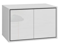 Vægbadeværelsesskab til håndvask Tecavu 103 (Glansfuld hvid + Hvid)