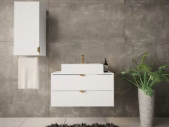 Vægbadeværelsesskab til håndvask Matrix (Hvid)