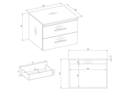 Vægbadeværelsesskab til håndvask Nolmaru 112