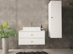 Vægmonteret badeværelsesskab Violitas (Hvid)