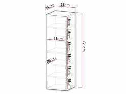 Vægmonteret badeværelsesskab Violitas (Hvid)