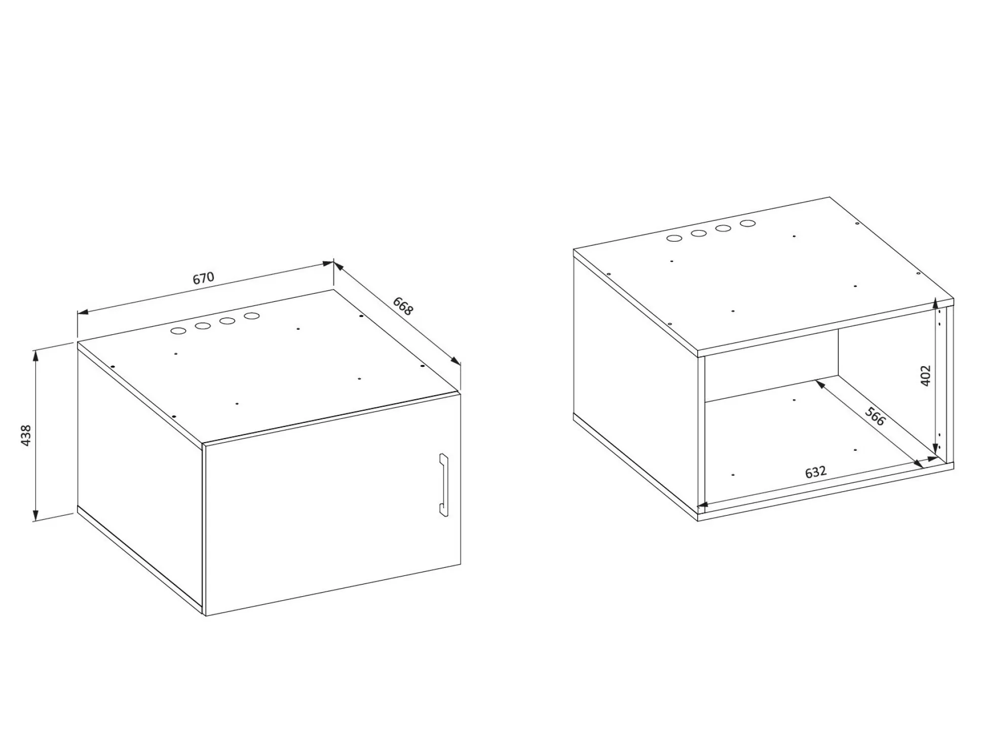 Vægmonteret badeværelsesskab Novdele 104 (Hvid)