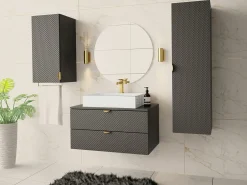 Vægmonteret badeværelsesskab Matrix (Grå)