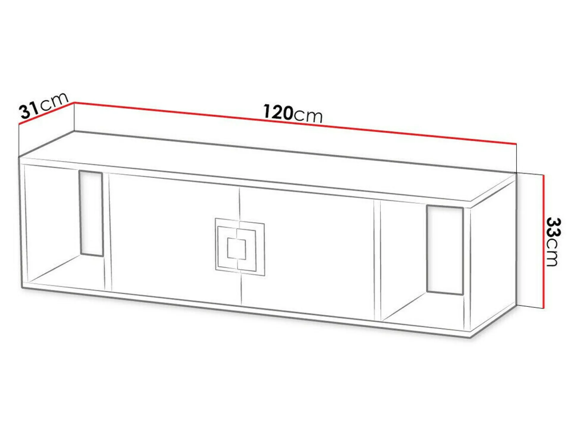 Vægreol Balvire 112 (Lys eg + Hvid)