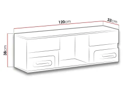 Vægreol Levtala 110 (Antracit + Hvid + Turkis)
