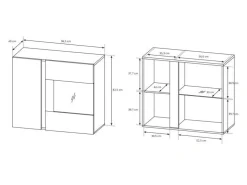 Vægreol Novbela 112 (Hvid + Glansfuld hvid + Grandson eg)