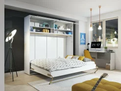 Vægseng Concept Pro Lenart Levfere 109 (Hvid + Glansfuld hvid)