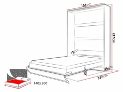 Vægseng Concept Pro Lenart Levfere 108 (Grå)