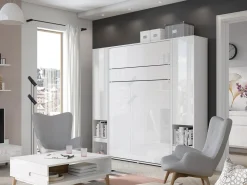 Vægseng Concept Pro Lenart Levfere 102 (Hvid + Glansfuld hvid)