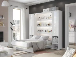 Vægseng Concept Pro Lenart Levfere 102 (Hvid + Glansfuld hvid)