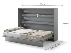Vægseng Concept Pro Lenart Levfere 115 (Grå)