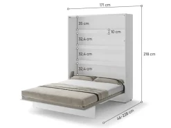 Vægseng Concept Pro Lenart Levfere 102 (Hvid)