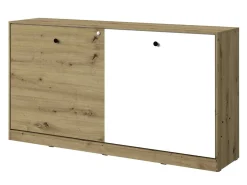 Vægseng Mirelbu 114 (Artisan eg + Hvid + Sort)