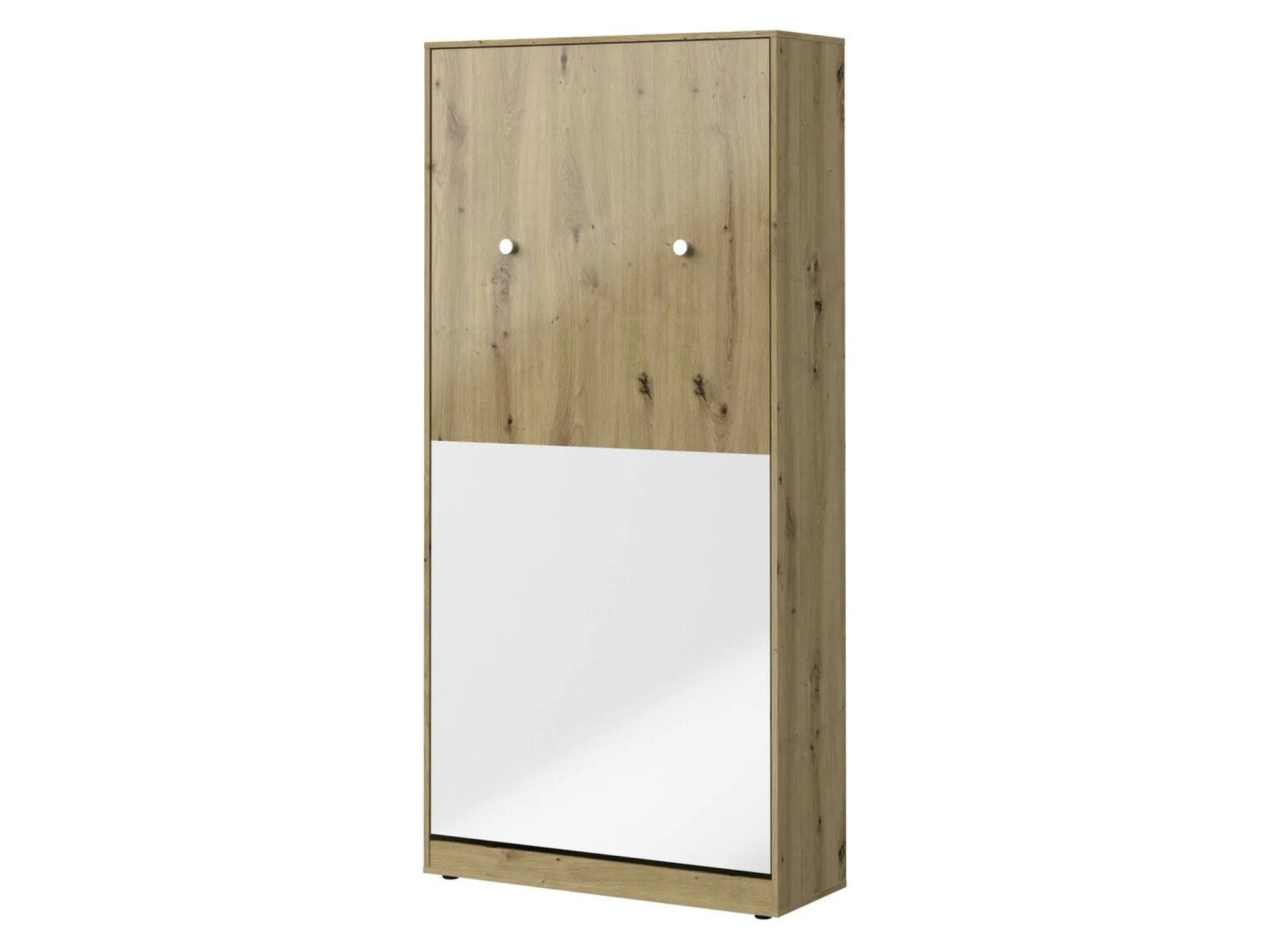 Vægseng Mirelbu 113 (Artisan eg + Glansfuld hvid)