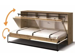 Vægseng Mirelbu 114 (Artisan eg + Glansfuld hvid)