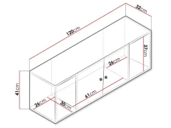 Vægskab Almira 112 (Artisan eg + Hvid)