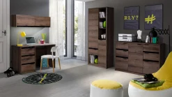 Vægskab Fivelbo 111 (Kloster eg + Blank sort)