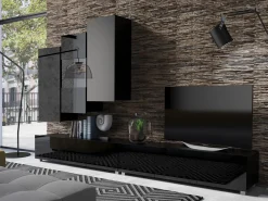 Vægskab Remus III (Sort + Blank sort)