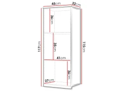 Vægskab Remus III (Sort + Blank sort)