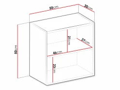Vægskab Vilrin I (Hvid + Glansfuld hvid)