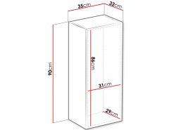 Vægskab Vilrin VI (Hvid + Glansfuld hvid)